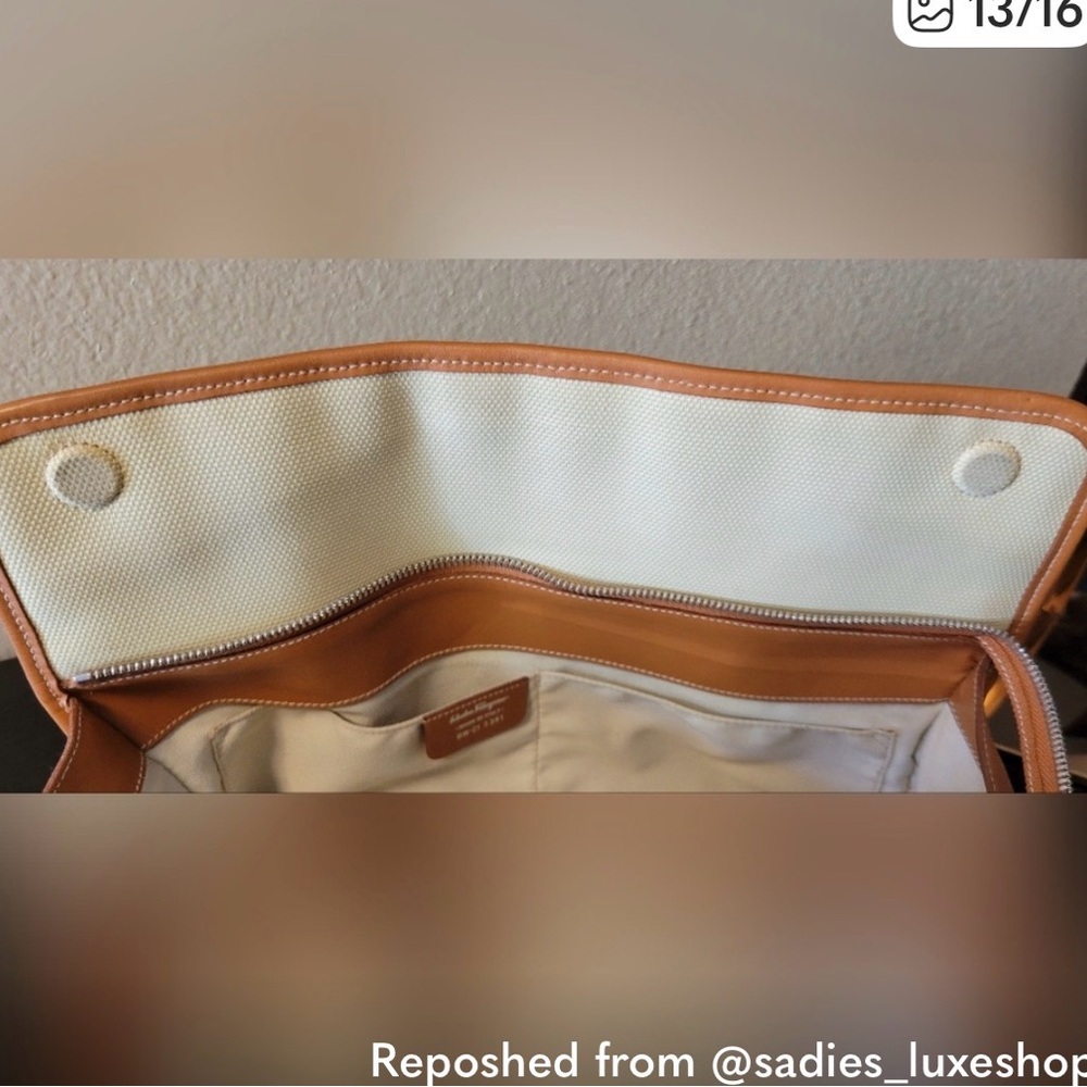 Salvatore Ferragamo Cream and Tan Tote Bag - Picture 7 of 13
